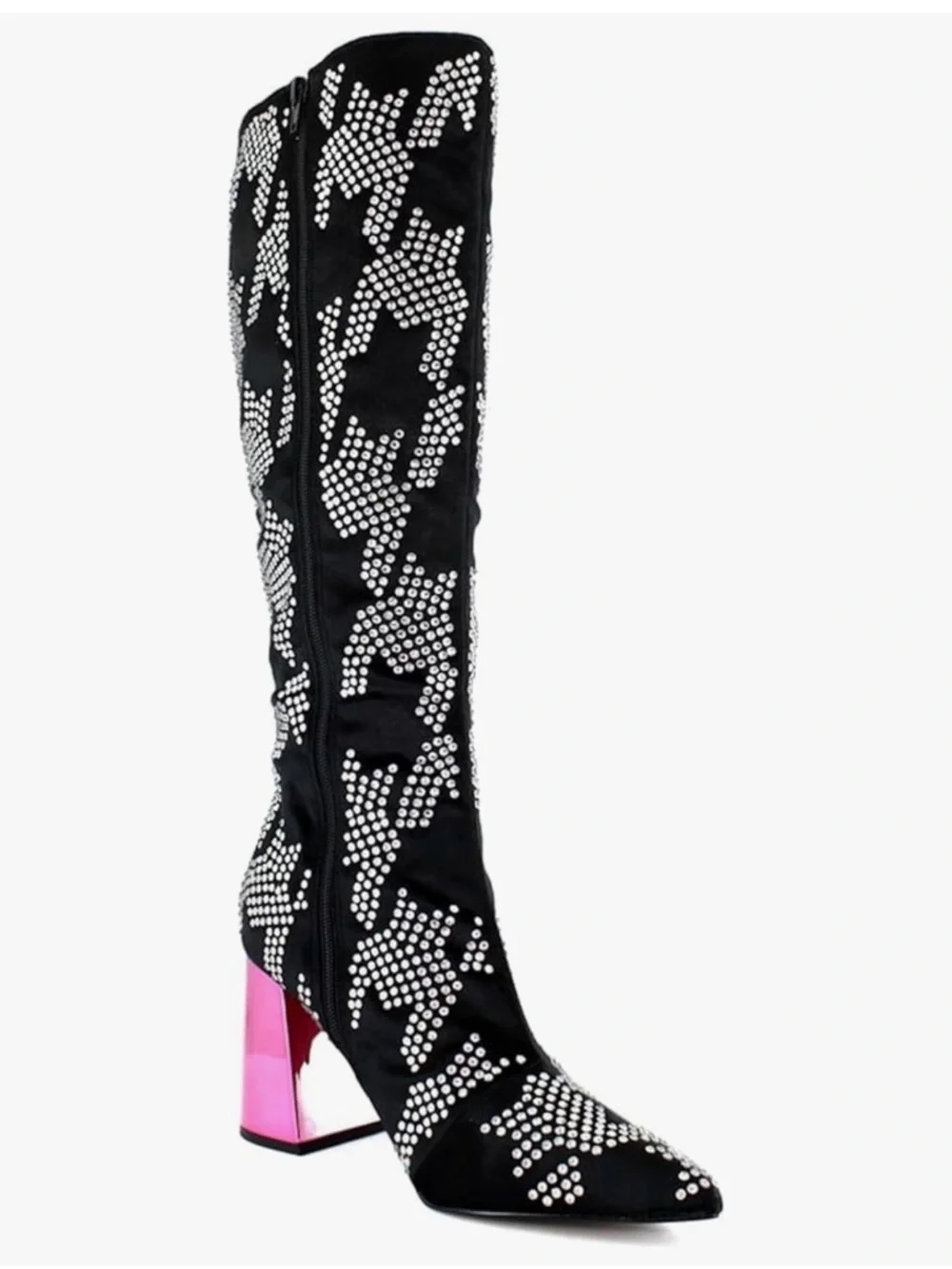 New Betsey Johnson Women's Naomy Tall Block-Heel Boots size 7.5